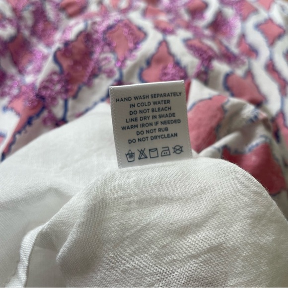 Roberta Roller Rabbit Moroccan Tile Block Cotton Short Sleeve Tunic Dress EUC M - Picture 7 of 8